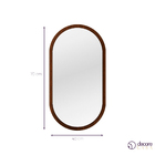 Espelho Oval Decorativo Para Hall 75x40cm -  Imbuia