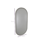 Espelho Oval Decorativo Para Hall 75x40cm - Off White