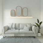 Espelho Oval Decorativo Para Quarto 60x35cm -  Rosê Gold