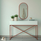 Espelho Oval Decorativo Para Quarto 60x35cm -  Rosê Gold