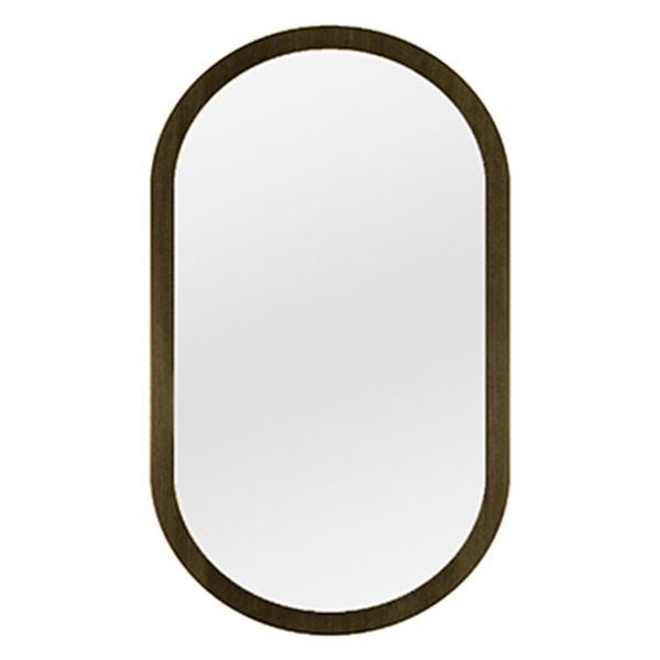 Espelho Oval Decorativo Para Sala 90x45cm -  Tabaco