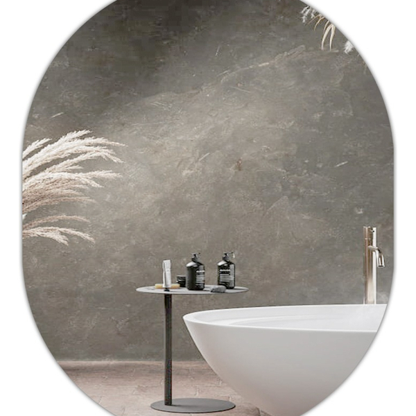 Espelho Oval Decorativo Vidro Lapidado Banheiro Quarto Sala 5