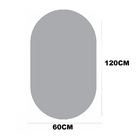 Espelho Oval Grande 120 X 60 Moderno Lapidado Com Suporte