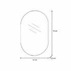 Espelho Oval Grande Decorativo Para Banheiro Ou Sala Com Mold