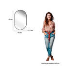 Espelho Oval Grande Decorativo Para Banheiro Ou Sala Com Mold