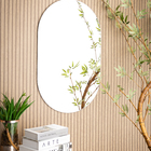 Espelho Oval Lapidado Banheiro Quarto Sala 80 X 50 Cm - Dupla
