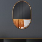 Espelho Oval Londres 50x40cm Com Borda Dourada