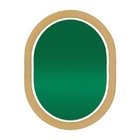 Espelho Oval Londres 50x40cm Com Borda Rosa