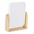 Espelho para Bancada Branco Plástico e Madeira Scandi Sensea