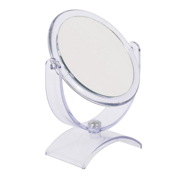espelho para maquiagem de bancada com lente de aumento miroir 25x18 5x9cm crysbel leroy merlin