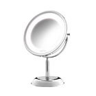 Espelho para Bancada Bivolt Redondo Metal Prata 32x22x14,5cm Gardie