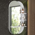 Espelho Para Banheiro  Toscana 3 Prateleiras Branco - Móveis