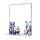 Espelho Para Banheiro Boreal 46 X 35cm Branco Com Prateleira