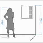 Espelho Para Banheiro C/ 1 Porta E 1 Prateleira Treviso - Mgm