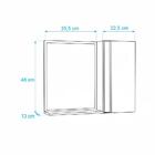 Espelho Para Banheiro Com Armário Carvalho Barra Vertical