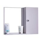 Espelho Para Banheiro Com Armário Cinza Claro