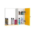 Espelho Para Banheiro Com Armário Cor Amarelo