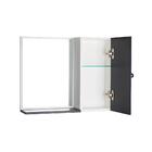 Espelho Para Banheiro Com Armário Cor Preto E Branco