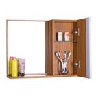 Espelho Para Banheiro Com Armário Freijó Barra Vertical