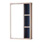 Espelho Para Banheiro Com Armário Milano Carvalho E Azul Mari