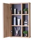 Espelho Para Banheiro Com Armário Milano Carvalho E Grafite