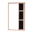 Espelho Para Banheiro Com Armário Milano Carvalho E Preto