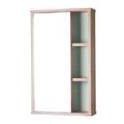 Espelho Para Banheiro Com Armário Milano Carvalho E Verde Men