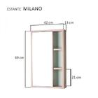 Espelho Para Banheiro Com Armário Milano Carvalho E Verde Men