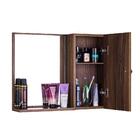 Espelho Para Banheiro Com Armário Nogal