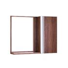 Espelho Para Banheiro Com Armário Nogal Barra Vertical