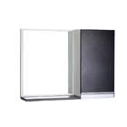 Espelho Para Banheiro Com Armário Preto E Branco Puxador Metal