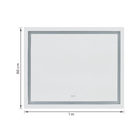 Espelho para Banheiro com LED e Desembaçante Retangular 127V (110V) 80cm x 1m Narcissus Dna Lustres