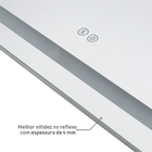 Espelho para Banheiro com LED e Desembaçante Quadrado 80x80 cm Narcissus Dna Lustres