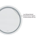 Espelho para Banheiro com LED e Desembaçante Redondo 127V (110V) 60 cm Camellia Dna Lustres