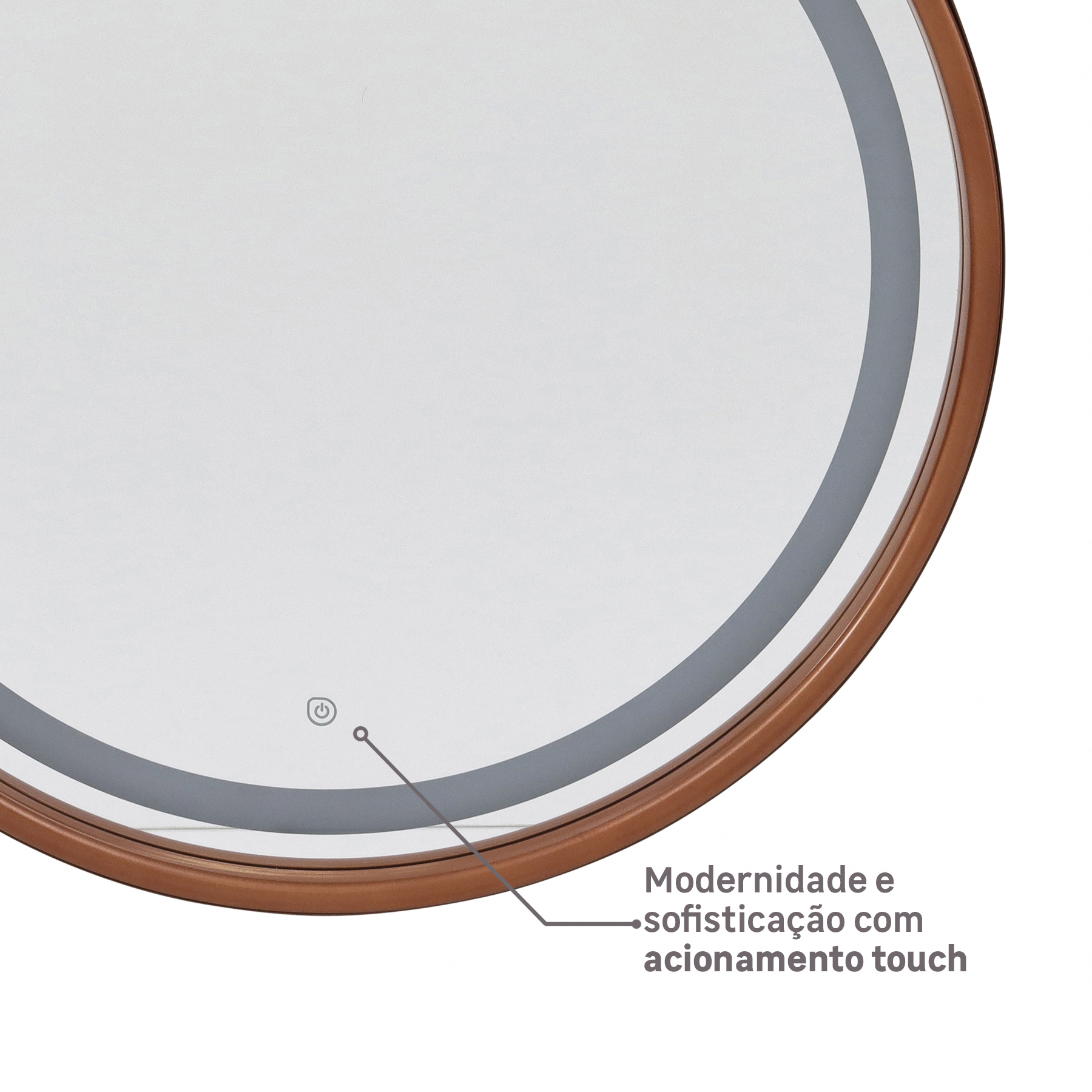 Espelho para Banheiro com LED Redondo