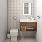 Espelho para Banheiro com LED Retangular Com Moldura Dourada 40x60 cm Serena Spot Line