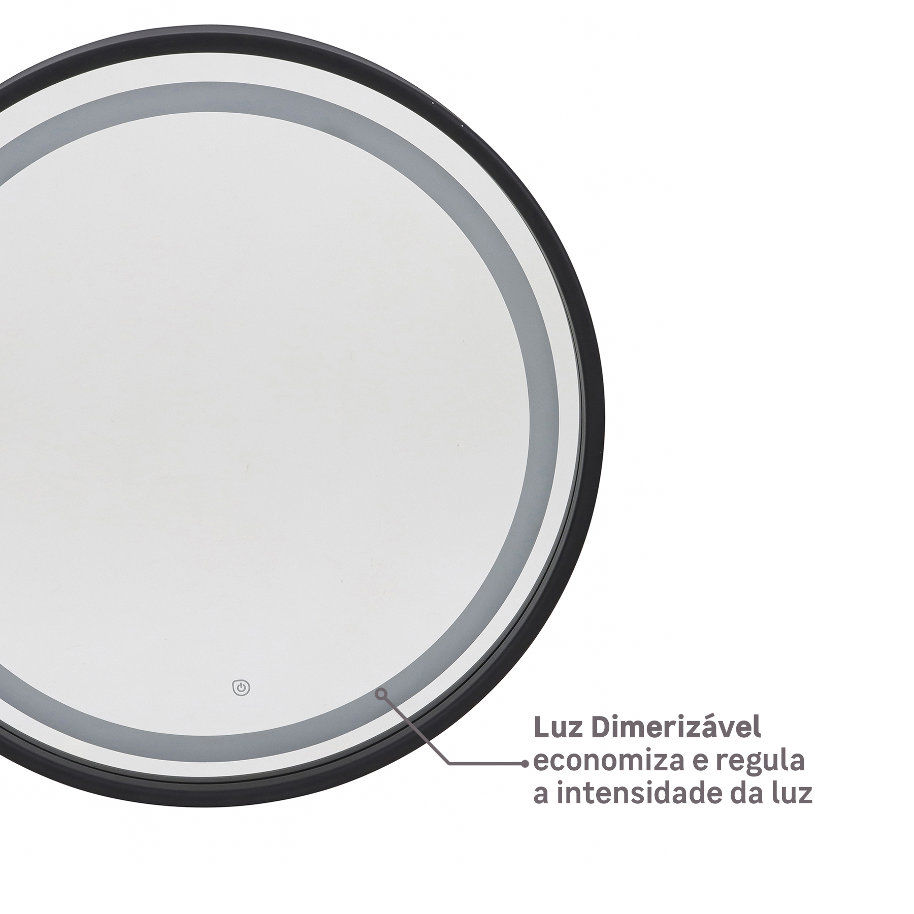 Espelho para Banheiro com LED Redondo Elegance