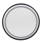 Espelho para Banheiro com LED Redondo Com Moldura Preta 60 cm Elegance Dna Lustres