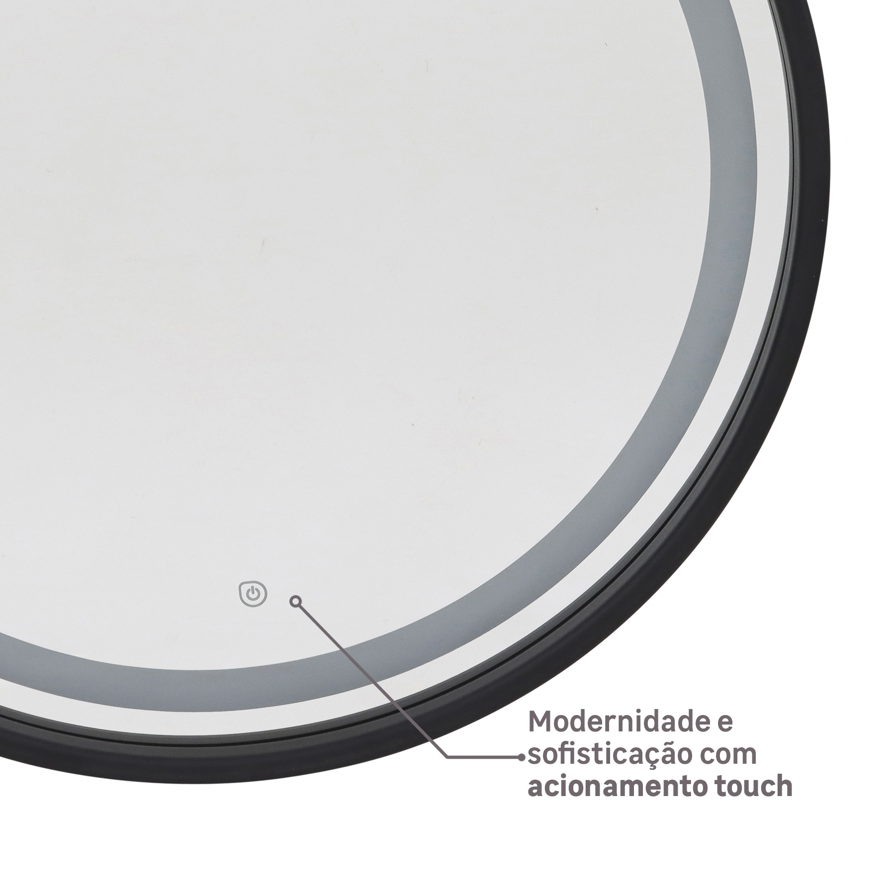 Espelho para Banheiro com LED Redondo Elegance