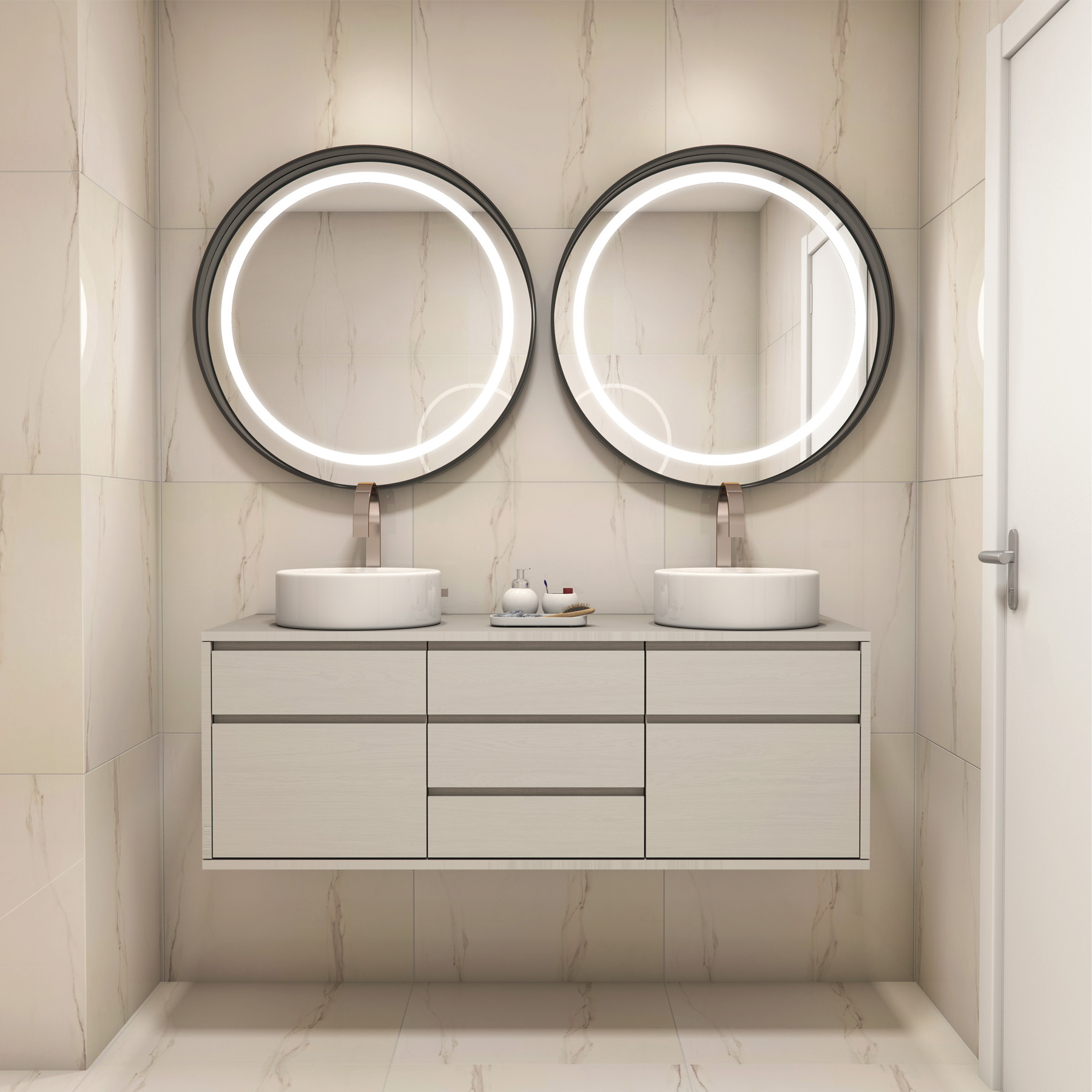 Espelho para Banheiro com LED Redondo Elegance