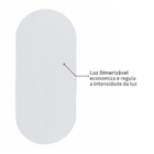 Espelho para Banheiro com LED Oval 180x80 cm Dna Lustres
