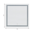 Espelho para Banheiro com LED Quadrado 100x100 cm Narcissus Dna Lustres