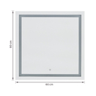 Espelho para Banheiro com LED Quadrado 60x60 cm Narcissus Dna Lustres