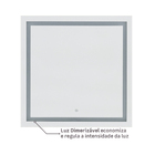 Espelho para Banheiro com LED Quadrado 60x60 cm Narcissus Dna Lustres
