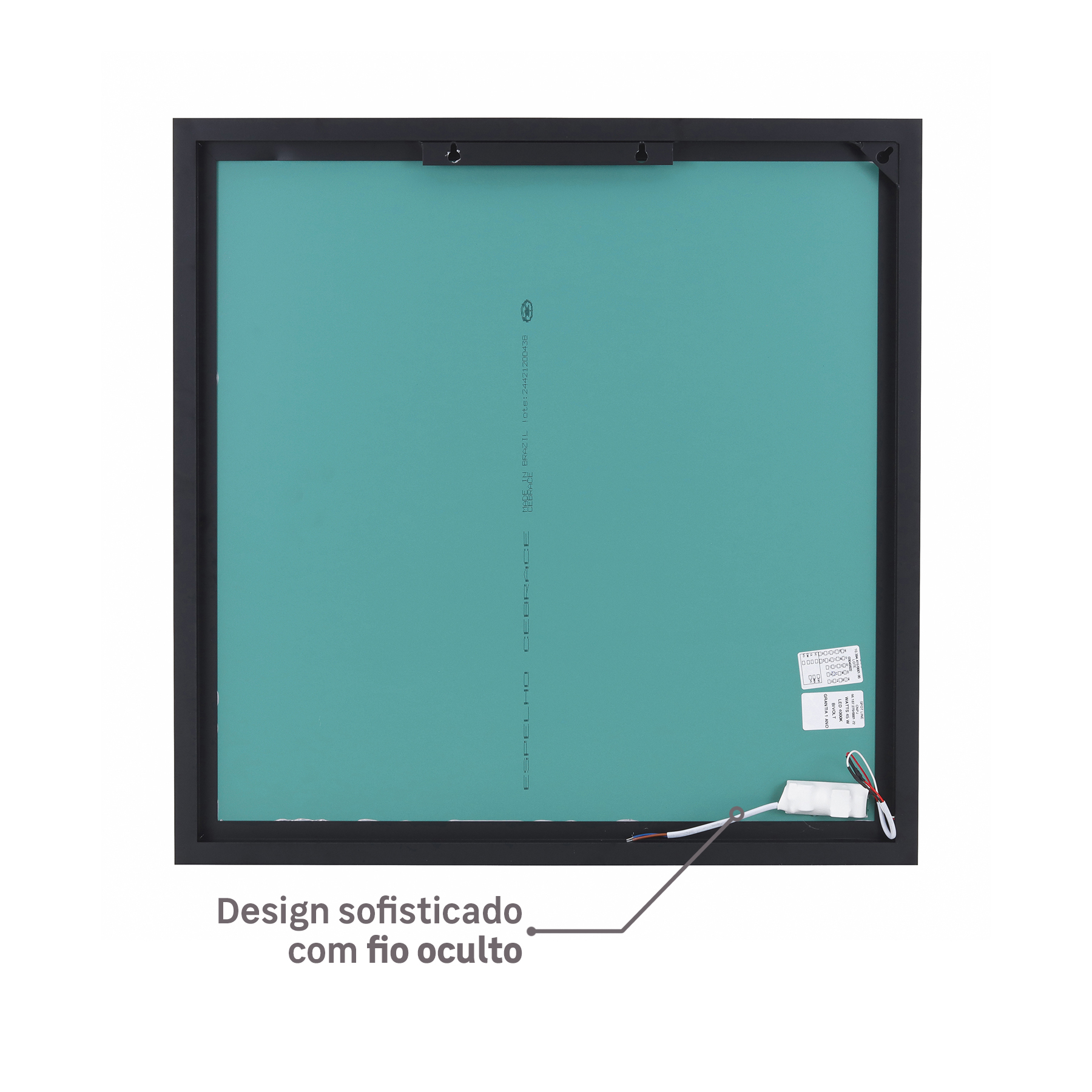 Espelho para Banheiro com LED Quadrado Serena