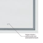 Espelho para Banheiro com LED Quadrado 80x80 cm Narcissus Dna Lustres