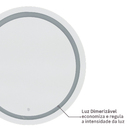 Espelho para Banheiro com LED Redondo 60 cm Camélia Dna Lustres