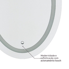 Espelho para Banheiro com LED Retangular 50x70 cm VB Cristais