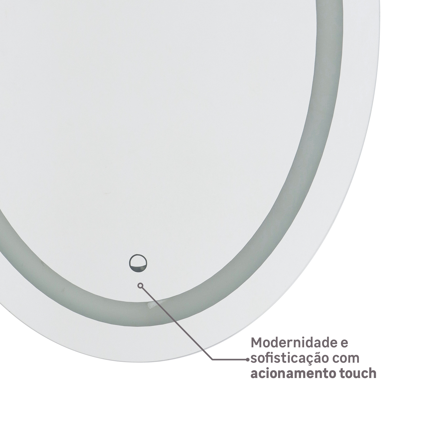 Espelho para Banheiro com LED Oval