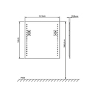 Espelho para Banheiro com Led Retangular 54x52,5cm de Parafusar Cris Metal